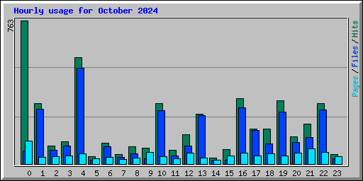 Hourly usage for October 2024