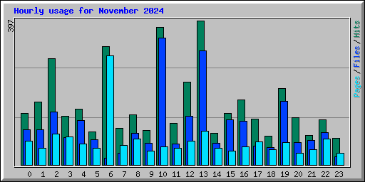 Hourly usage for November 2024