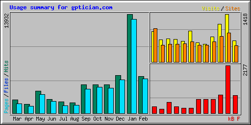 Usage summary for gptician.com